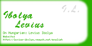 ibolya levius business card